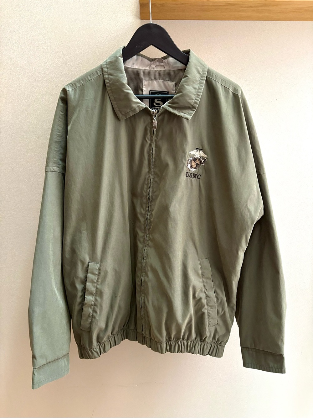 Gear for Sports VTG 90s army green USMC Harrington jacket L